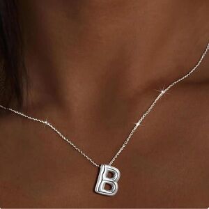 BRAND NEW, STILL IN THE PACKAGE Trendy Bubble Initial Charm and Necklace